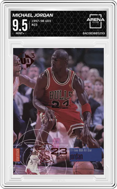 1997 Upper Deck UD3 Michael Jordan #23 ARENA CLUB 9.5