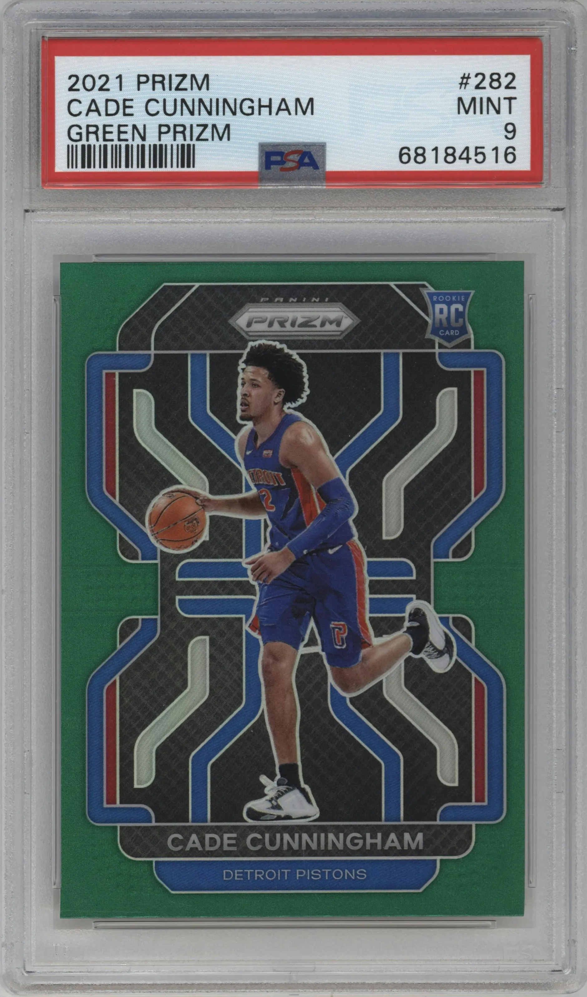 2021 Panini Prizm Cade Cunningham Green Prizm #282 PSA 9