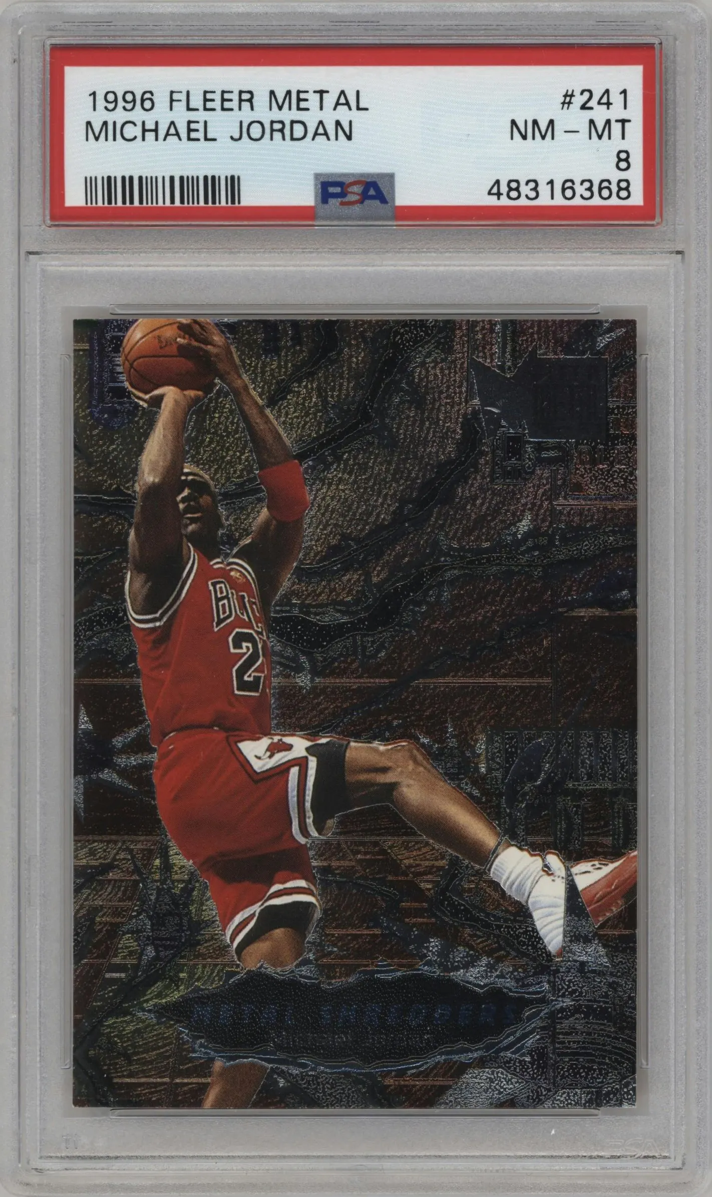 1996 Fleer Metal Michael Jordan #241 PSA 8