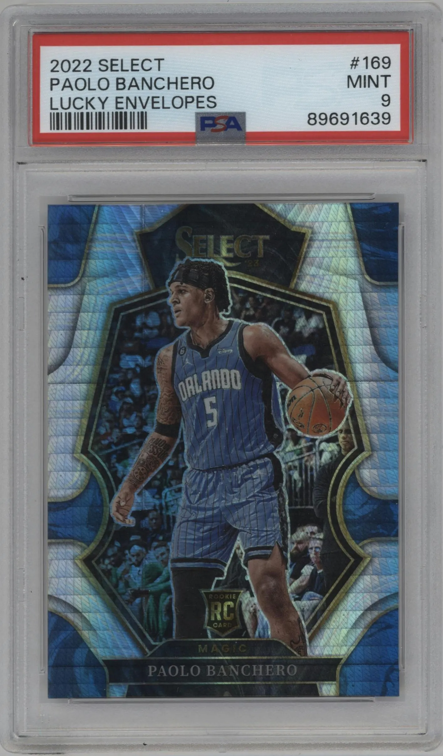 2022 Panini Select Pre.Lvl. Paolo Banchero Lucky Envelopes #169 PSA 9