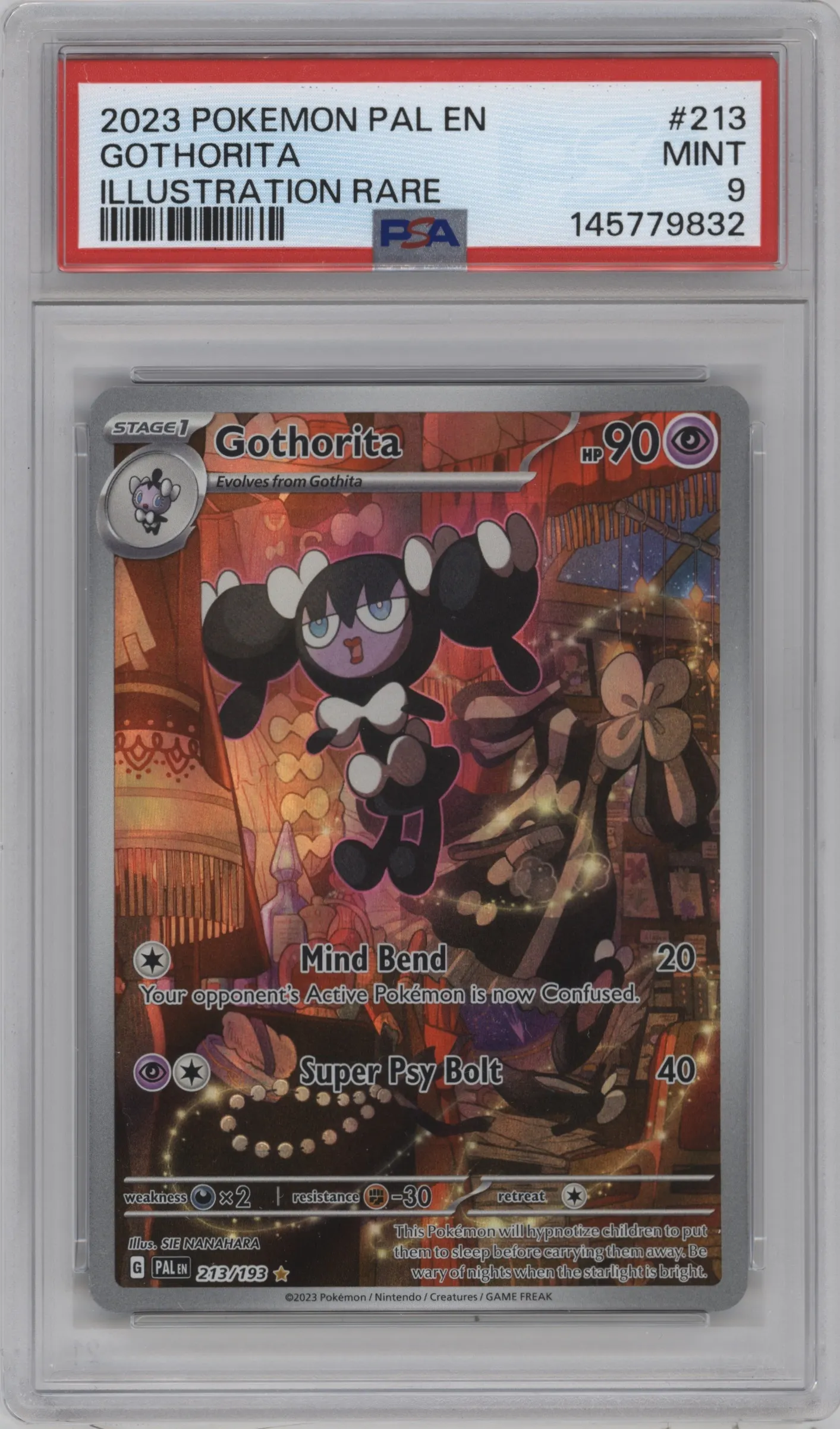 2023 Pokemon SV Paldea Evolved Gothorita #213 PSA 9