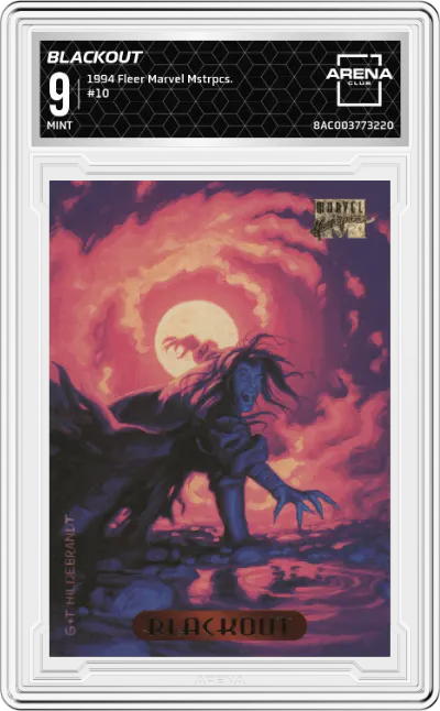 1994 Fleer Marvel Masterpieces Blackout ARENA CLUB 9