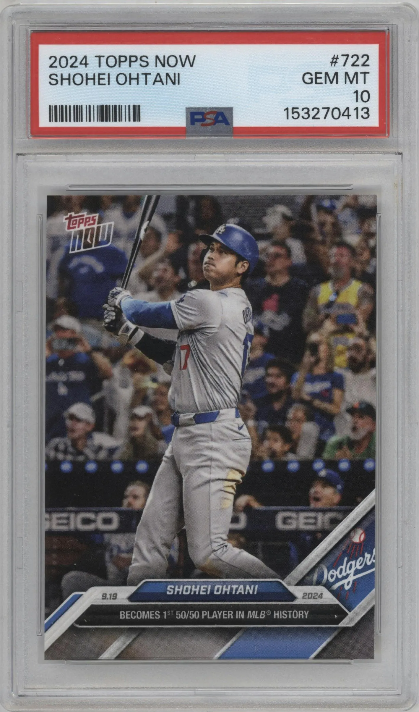 2024 Topps Now Shohei Ohtani PSA 10