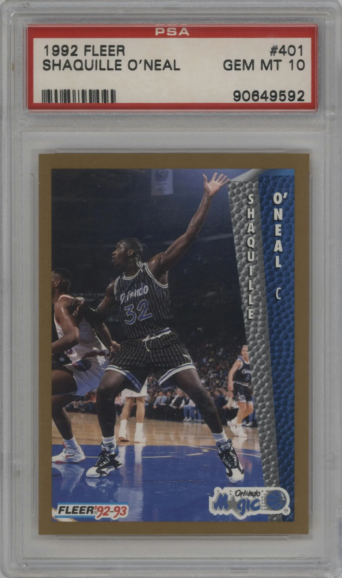 1992 Fleer Shaquille O'Neal #401 PSA 10