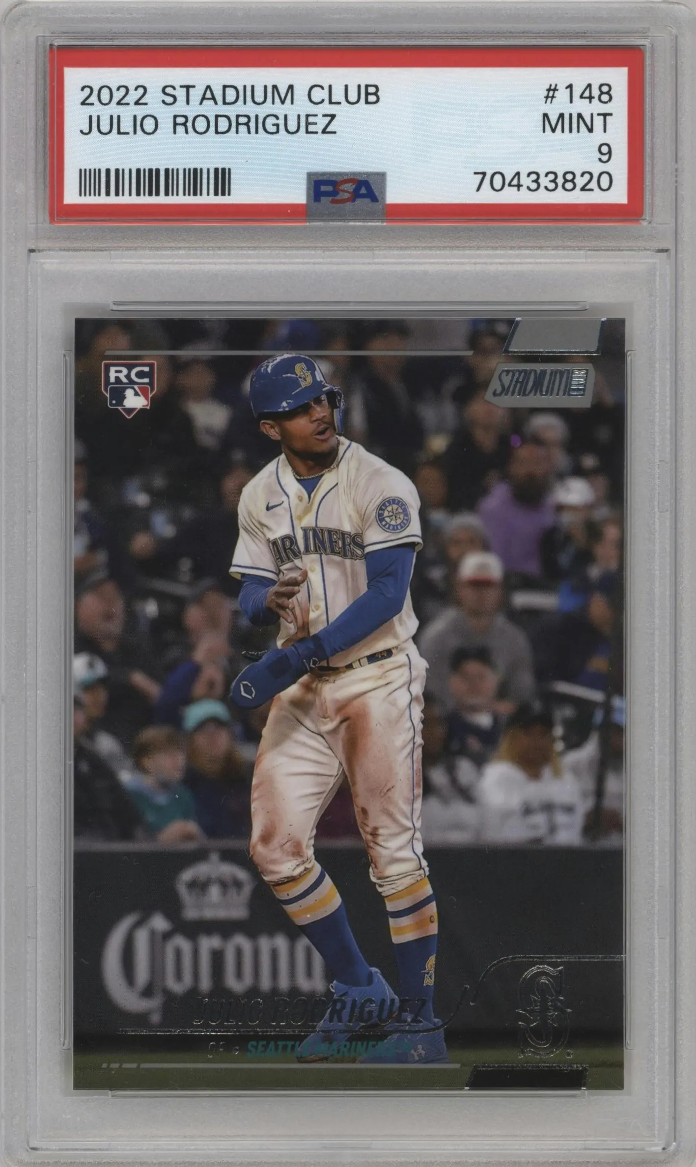 2022 Topps Stadium Club Julio Rodriguez #148 PSA 9