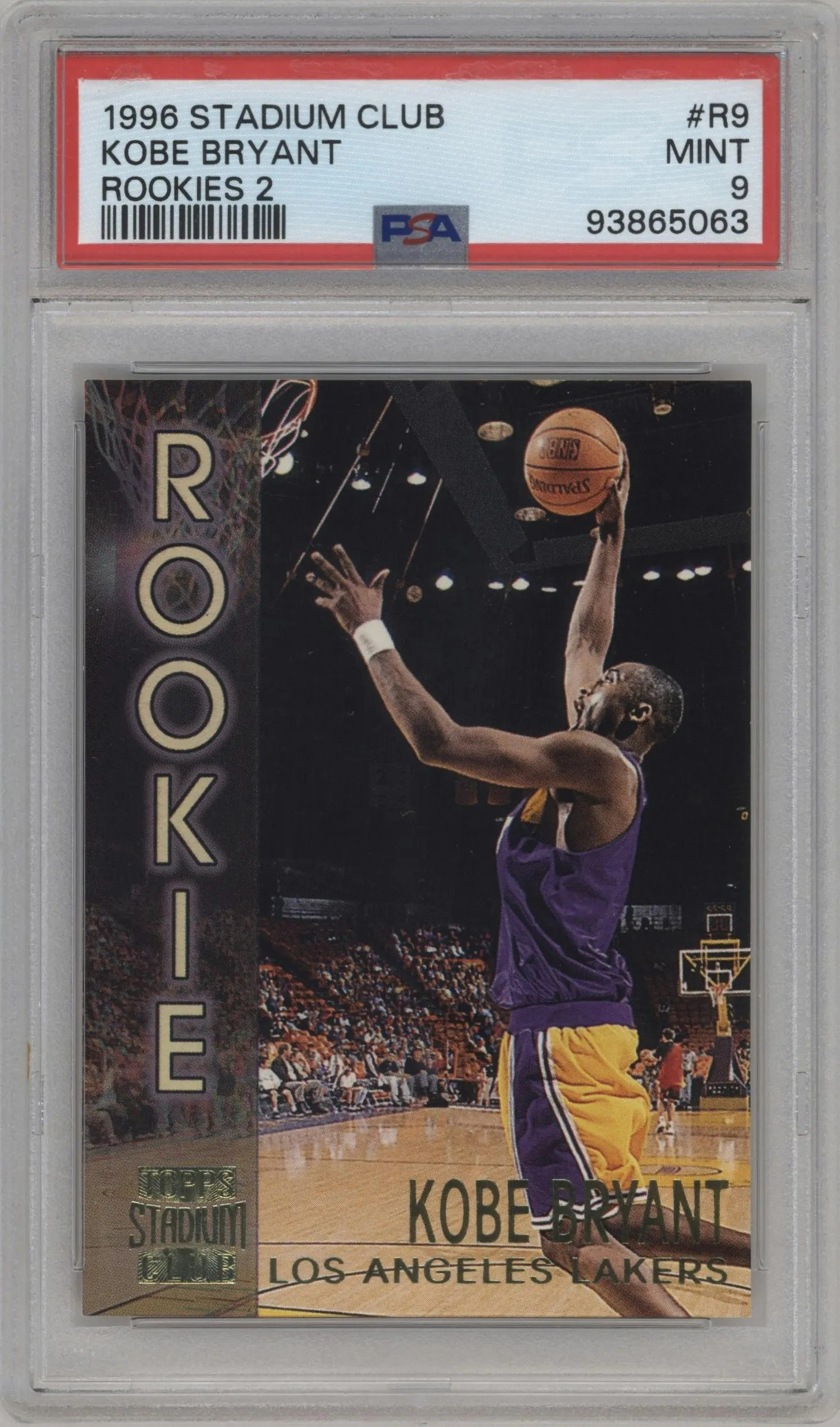 1996 Stadium Club Rookies II Kobe Bryant #R9 PSA 9