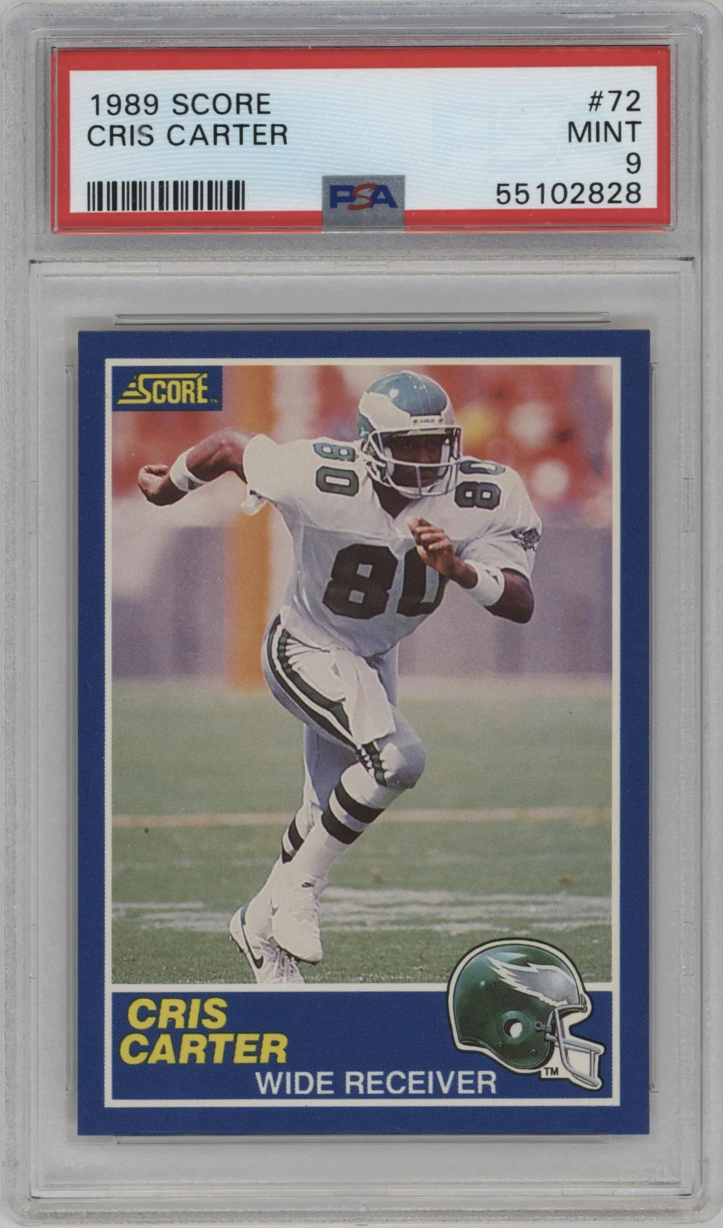 1989 Score Cris Carter #72 PSA 9