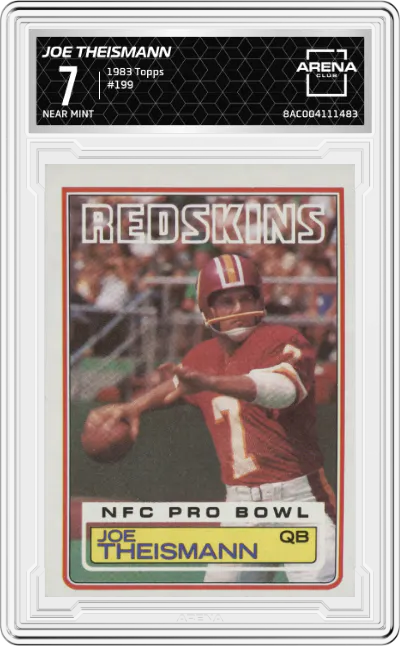1983 Topps Joe Theismann #199 ARENA CLUB 7