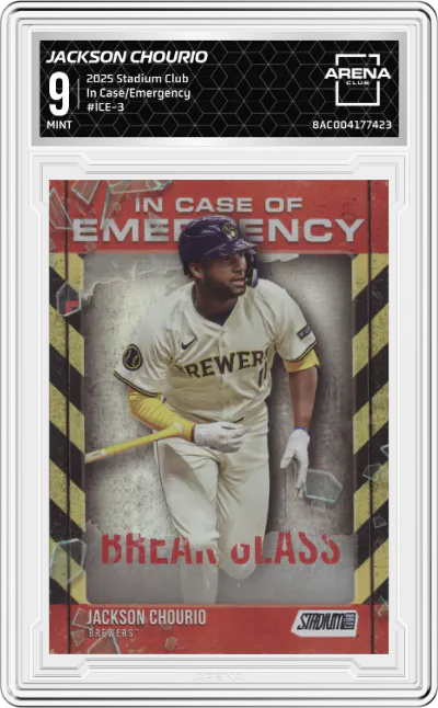 2025 Stadium Club In Case/Emergency Jackson Chourio #ICE-3 ARENA CLUB 9