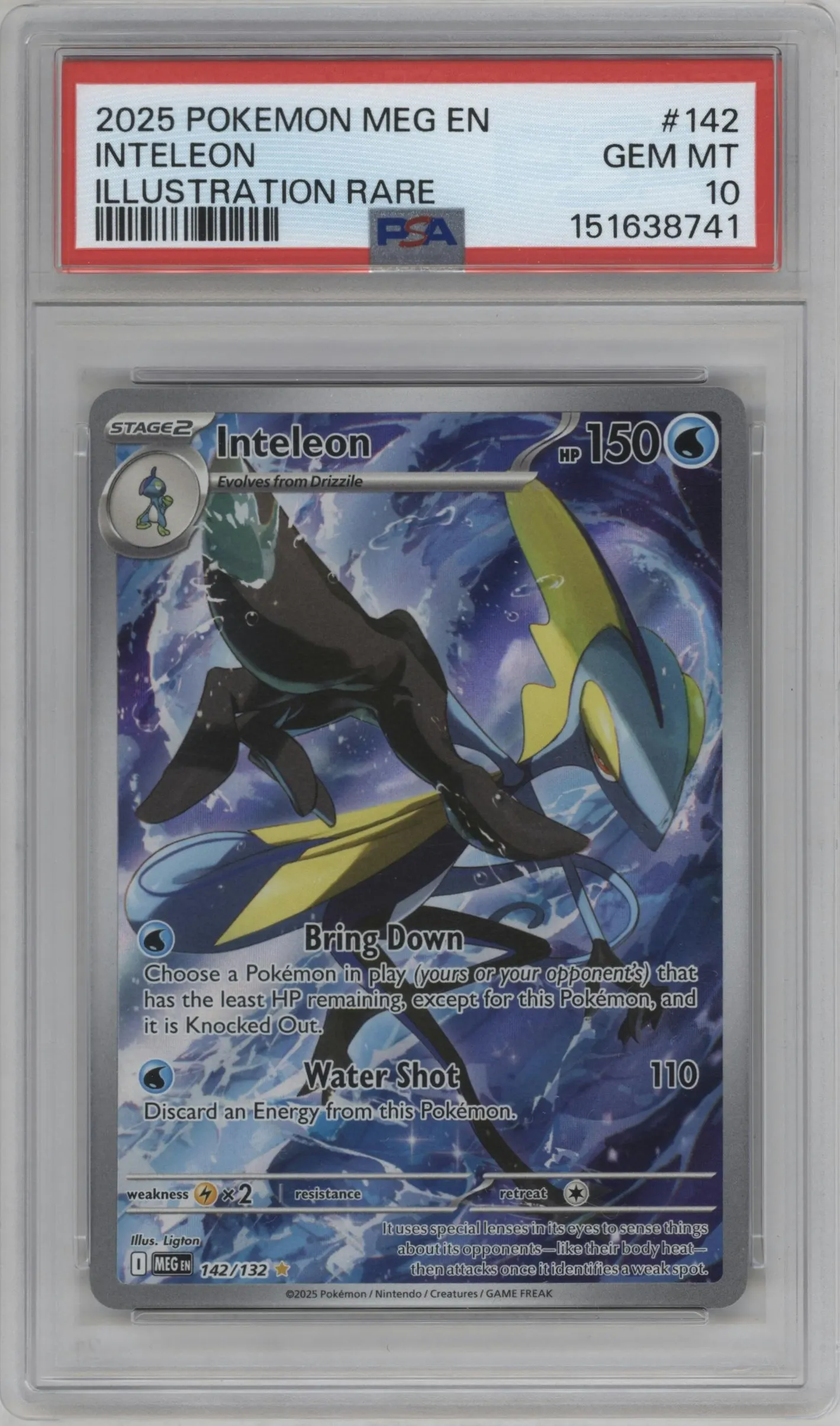 2025 Pokemon Mega Evolution Inteleon PSA 10