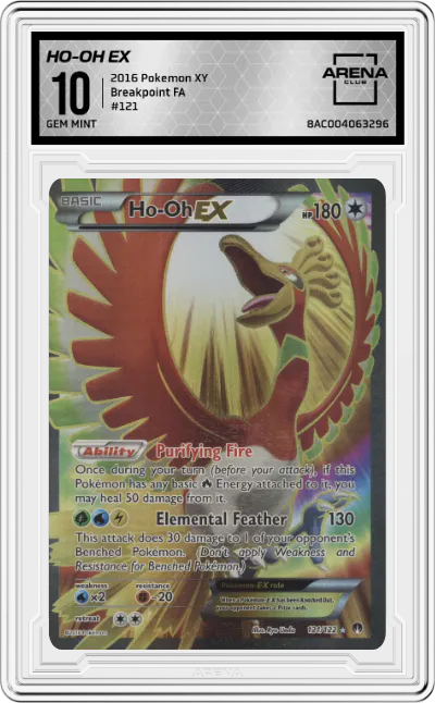 2016 Pokemon XY Breakpoint Ho-Oh EX ARENA CLUB 10