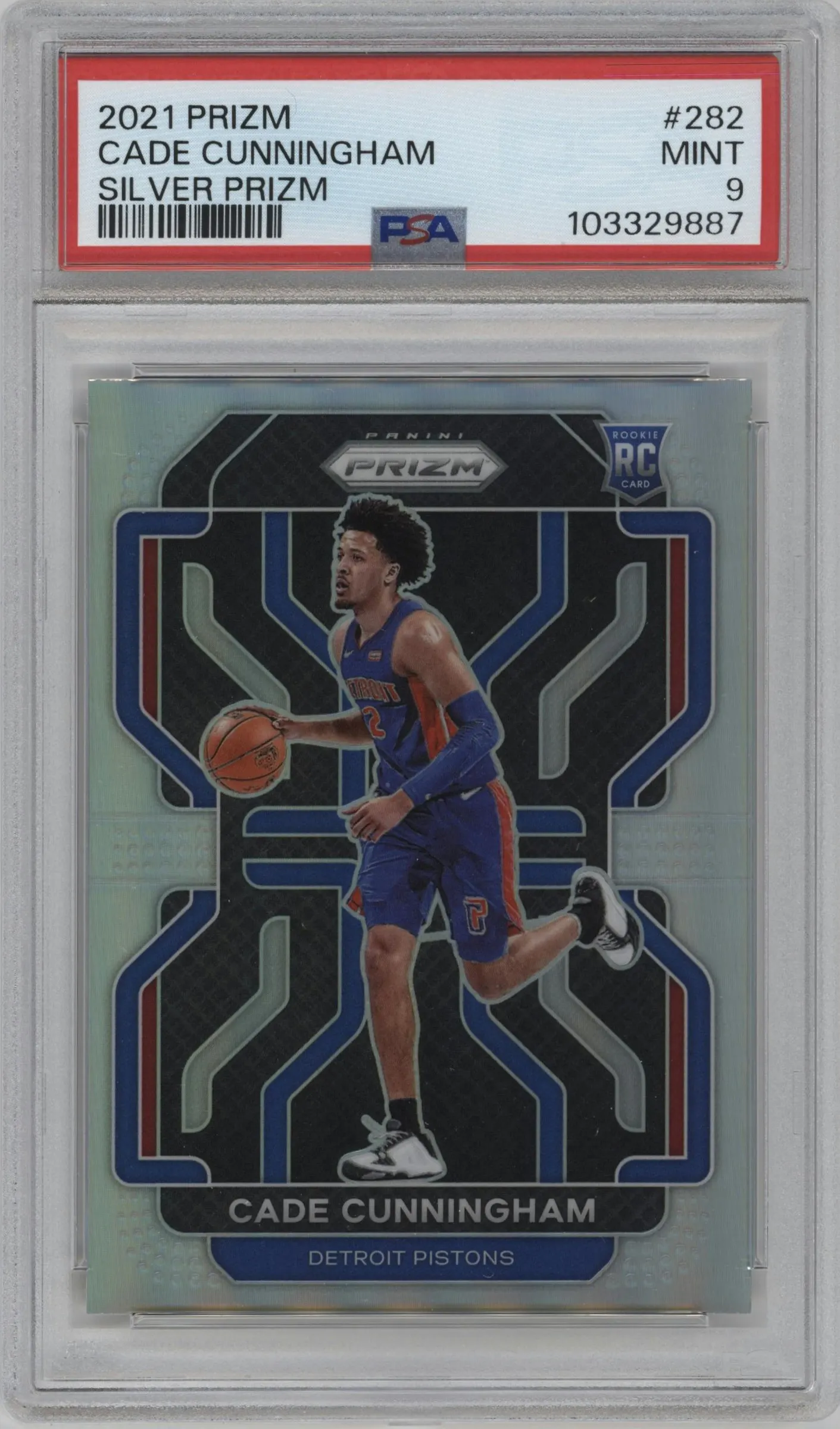2021 Panini Prizm Cade Cunningham Silver Prizm #282 PSA 9