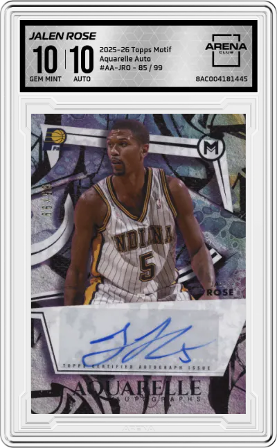 2025 Topps Motif Aquarelle Auto Jalen Rose #AA-JRO ARENA CLUB 10