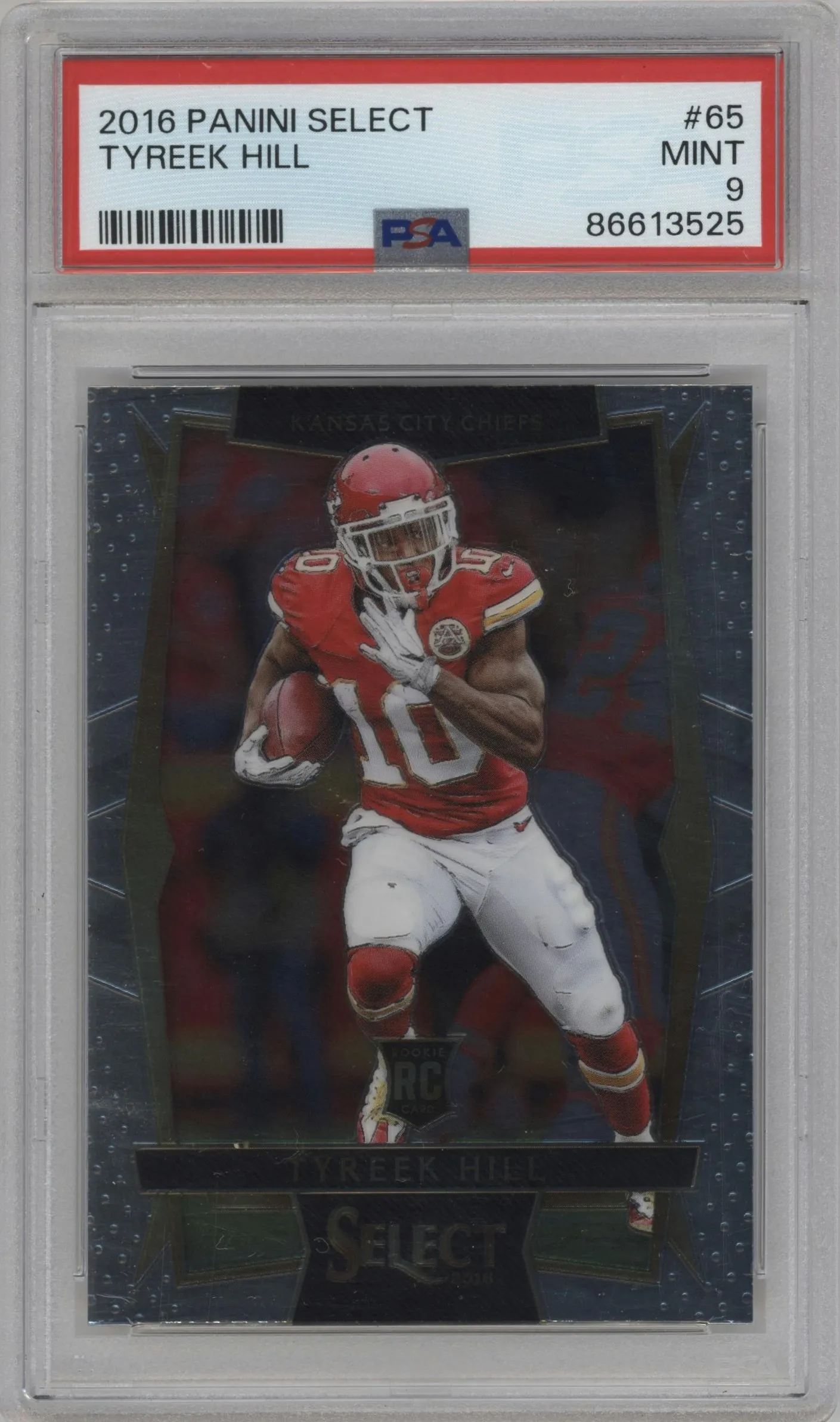 2016 Panini Select Tyreek Hill #65 PSA 9
