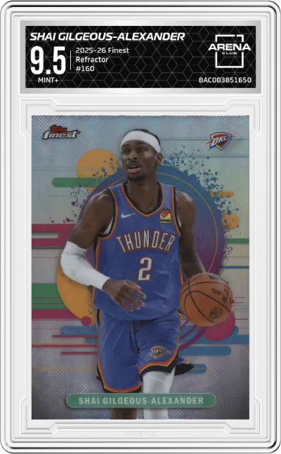 2025 Finest Shai Gilgeous-Alexander Refractor #160 ARENA CLUB 9.5