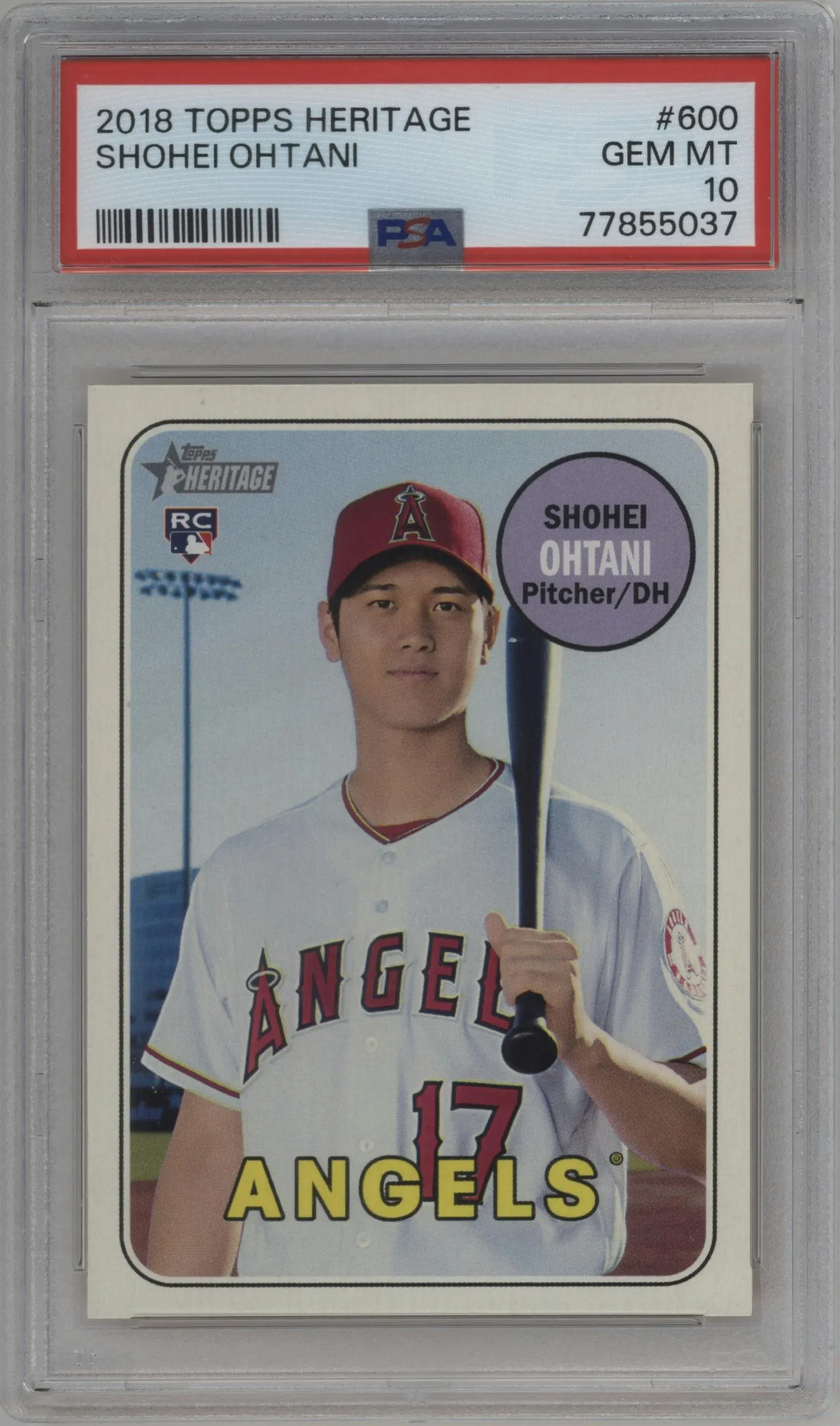 2018 Topps Heritage High Number Shohei Ohtani PSA 10