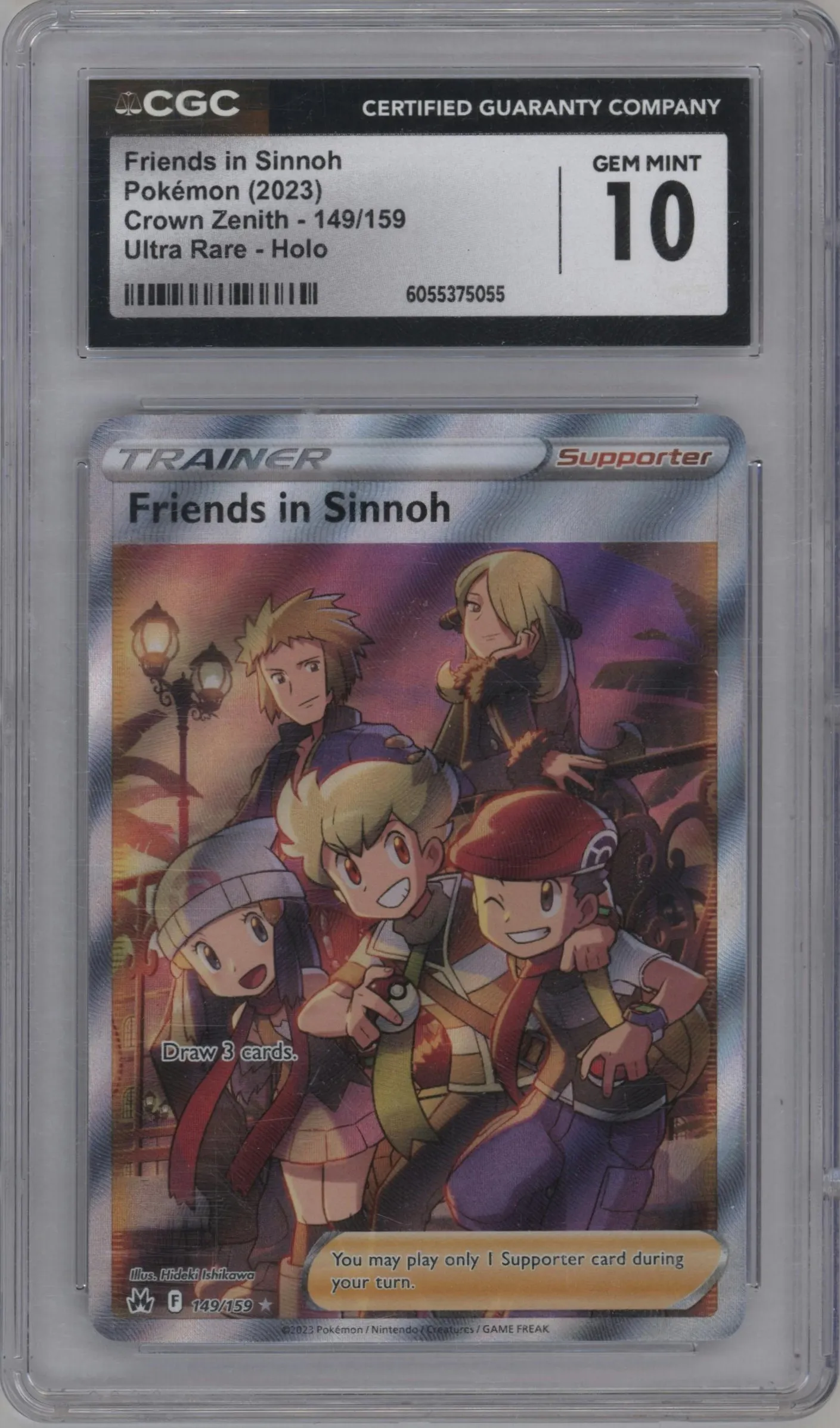 2023 Pokemon SWSH Crown Zenith Friends in Sinnoh #149 CGC 10