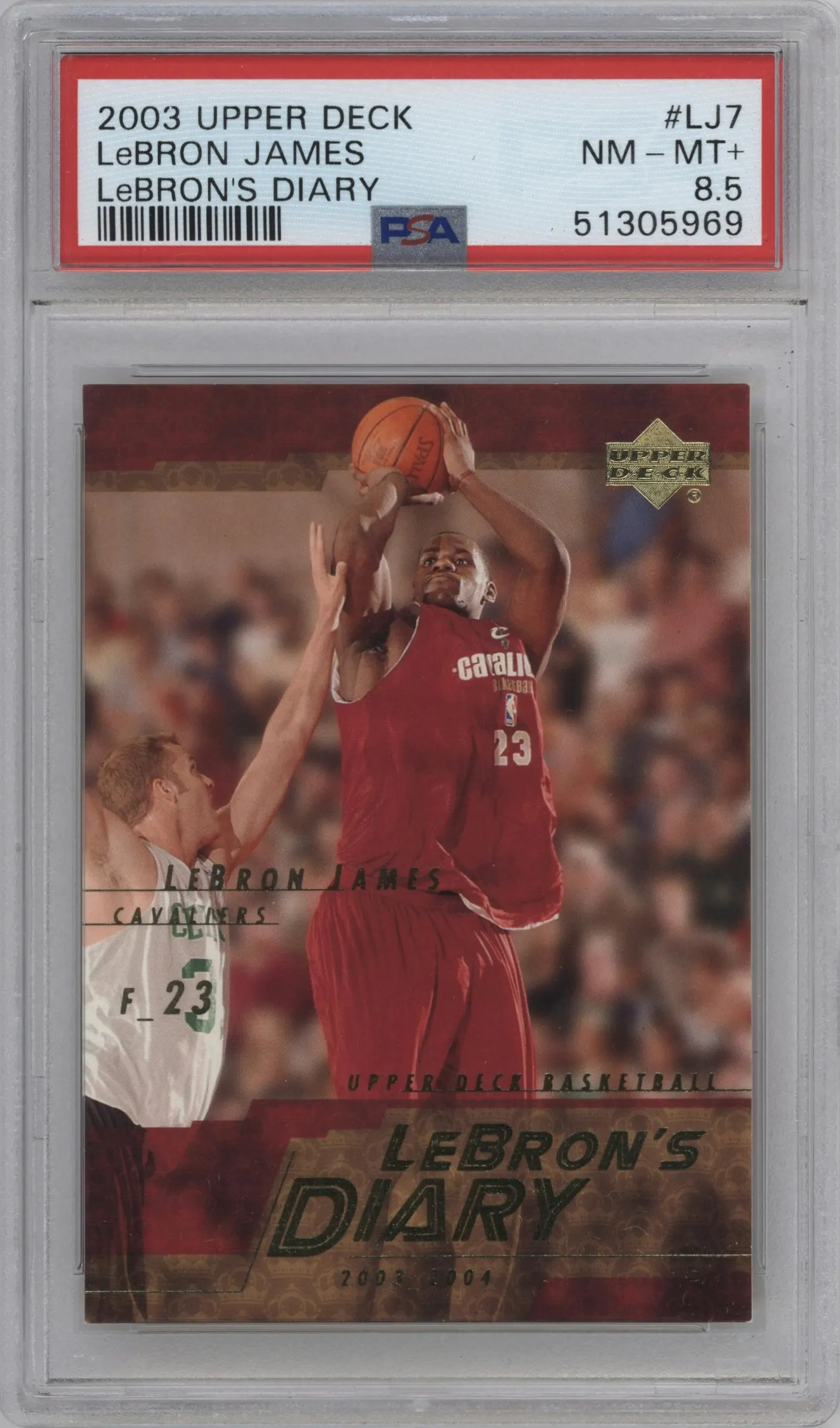 2003 Upper Deck LeBron's Diary LeBron James #LJ7 PSA 8.5