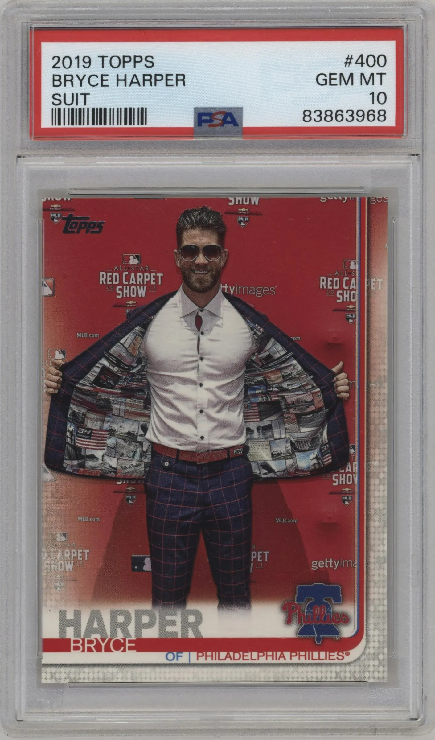 2019 Topps Series 2 SP Variations Bryce Harper #400 PSA 10