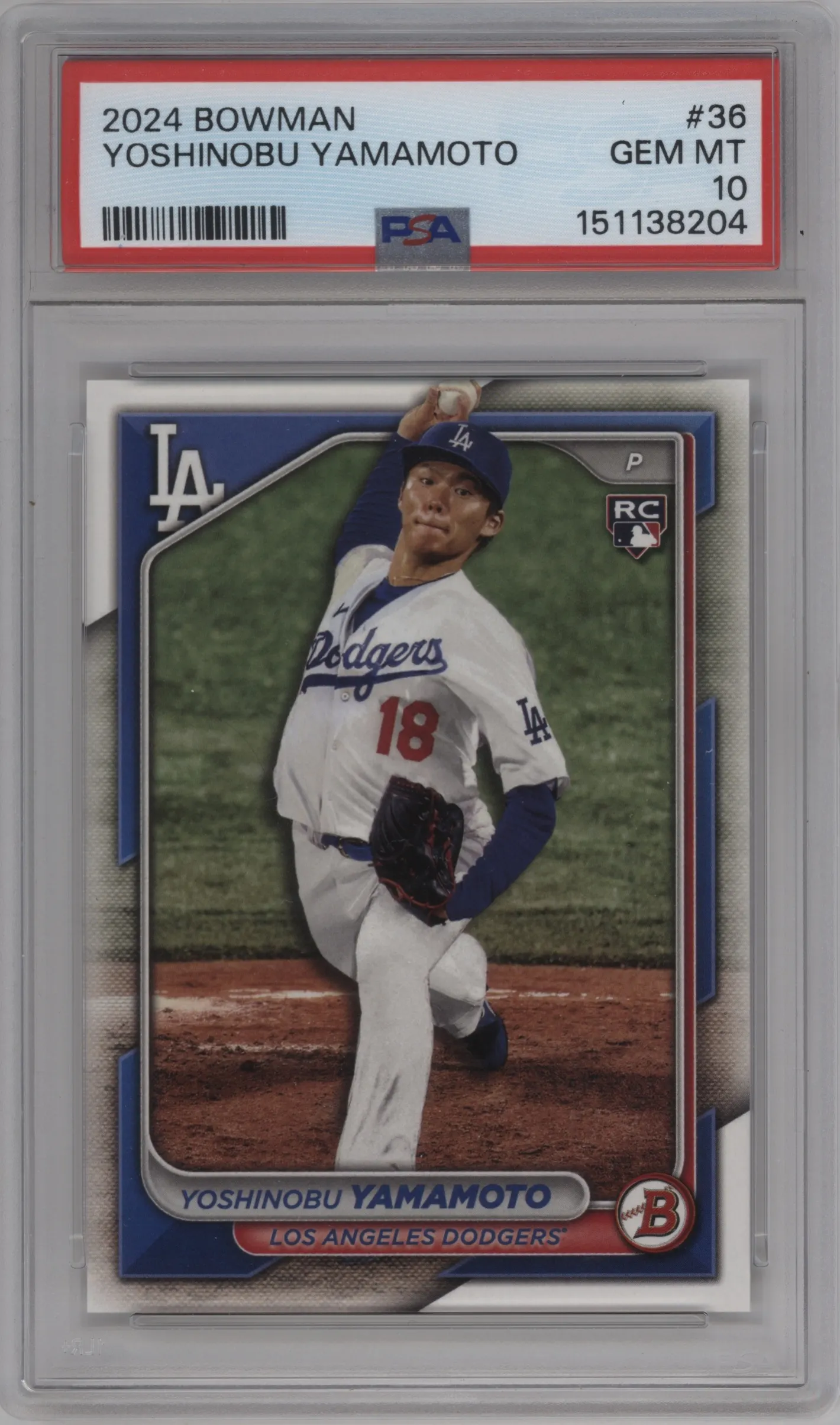 2024 Bowman Yoshinobu Yamamoto PSA 10