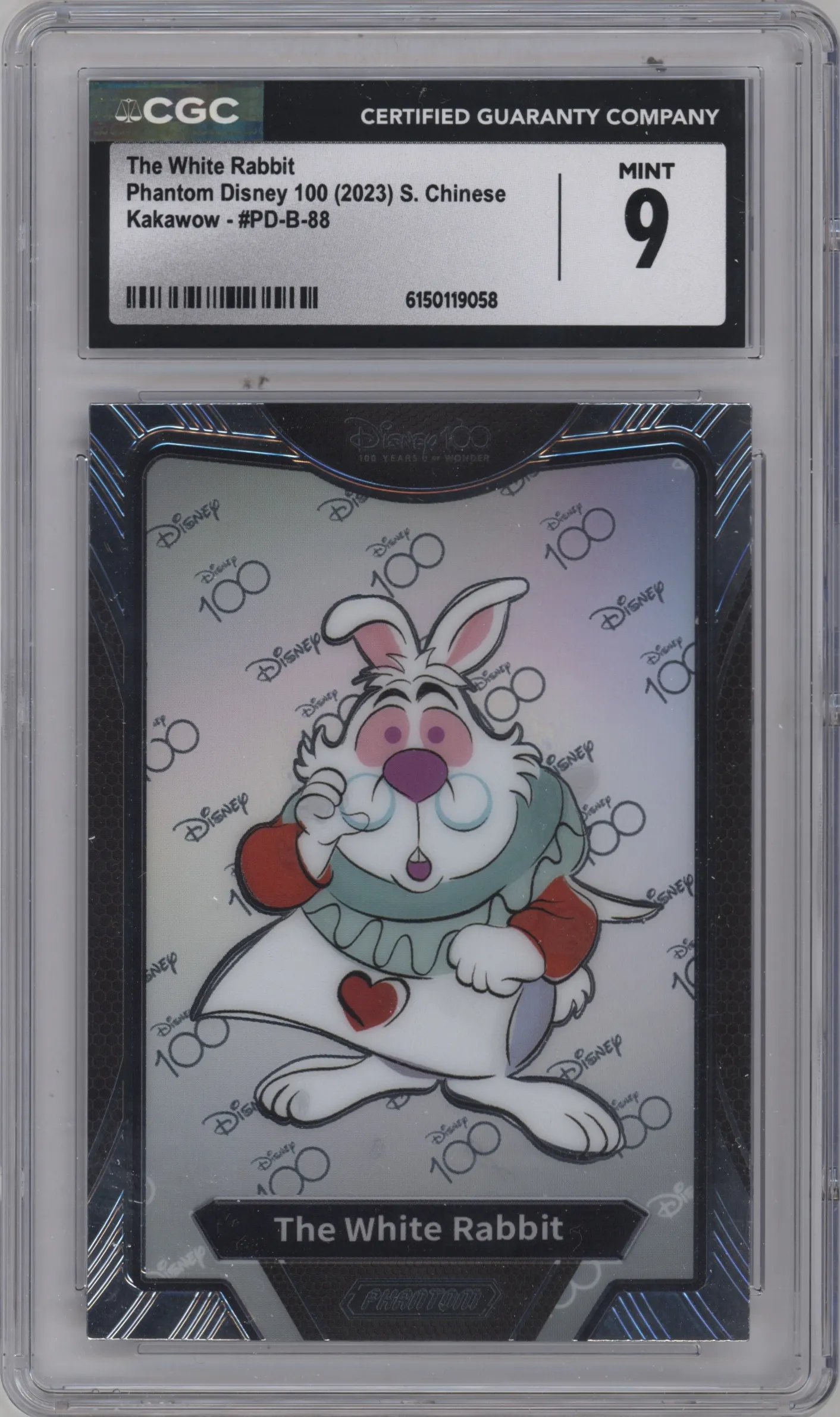 2023 Kakawow Disney 100 The White Rabbit 88 #PD-B 88 CGC 9
