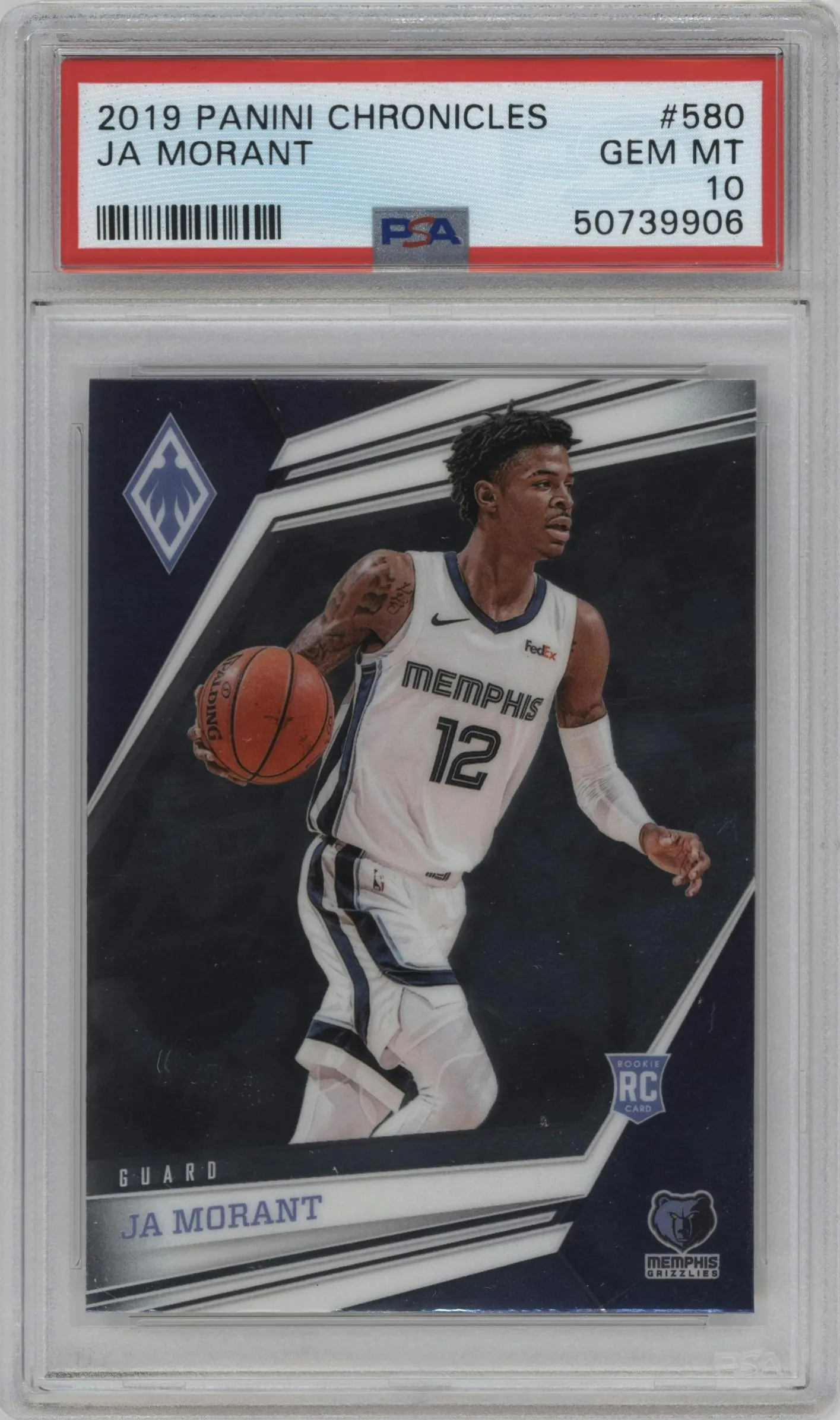 2019 Panini Chronicles Phoenix Ja Morant #580 PSA 10