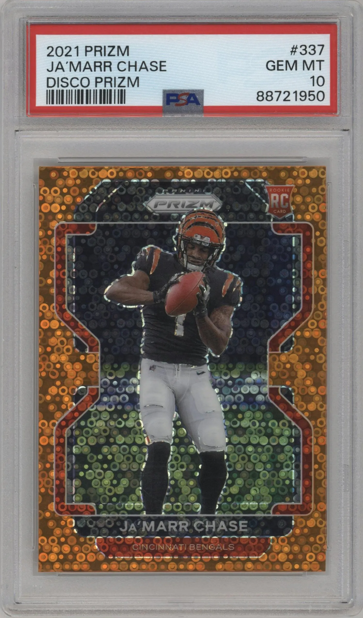 2021 Panini Prizm Ja'Marr Chase Disco PSA 10