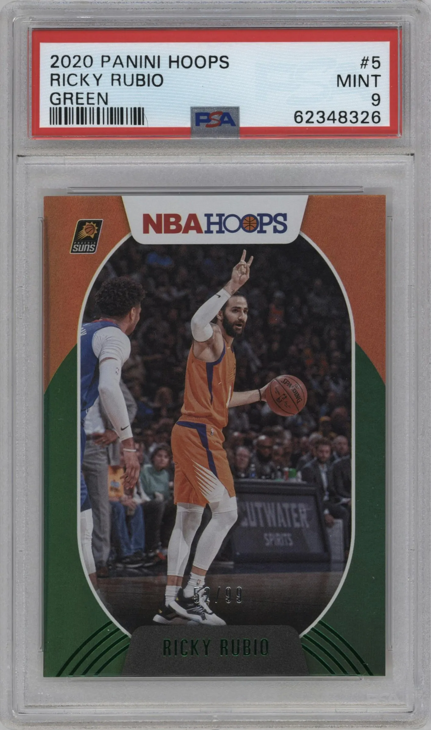 2020 Panini NBA Hoops Ricky Rubio Green #5 PSA 9