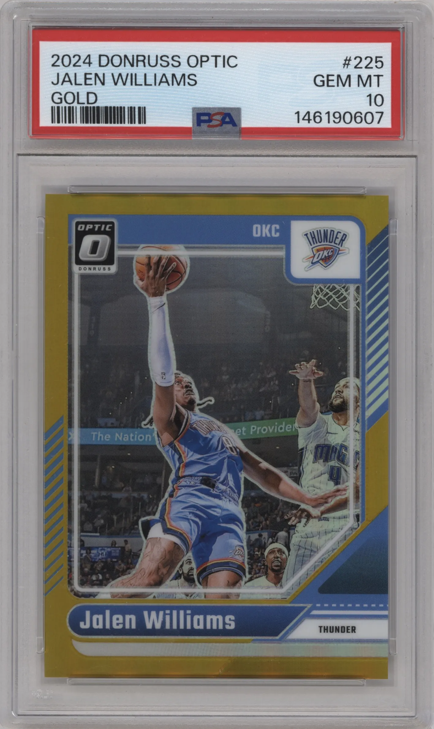 2024 Donruss Optic Jalen Williams Gold #225 PSA 10