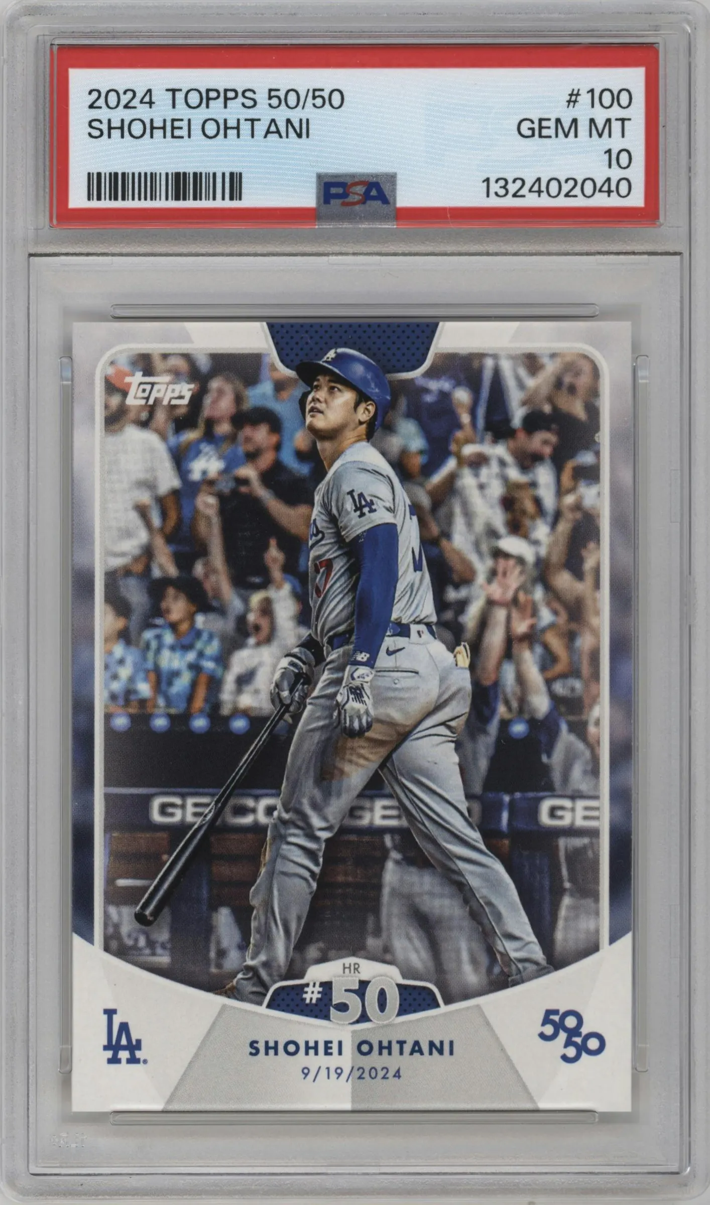 2024 Topps 50/50 Shohei Ohtani #100 PSA 10