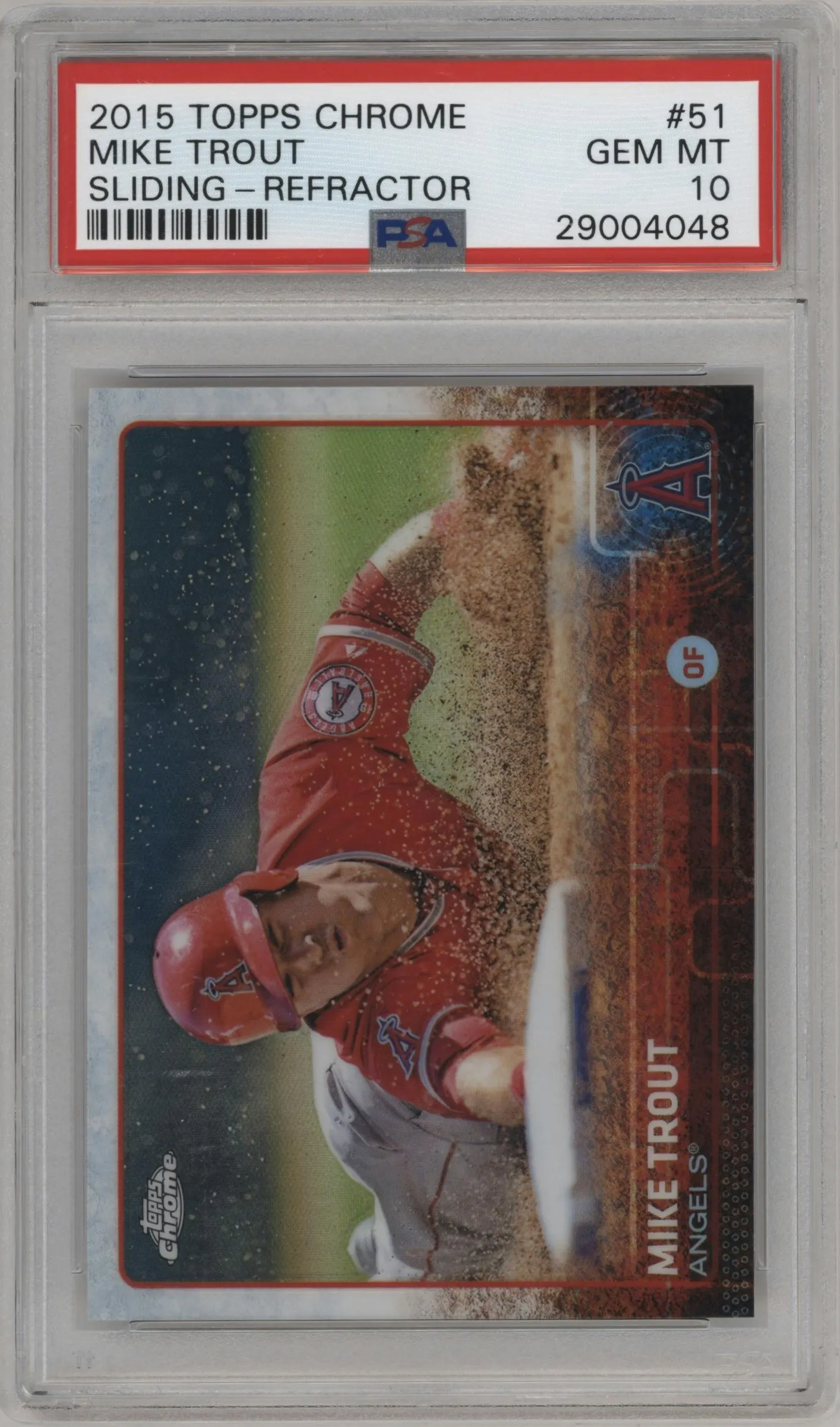 2015 Topps Chrome Mike Trout Refractor #51 PSA 10