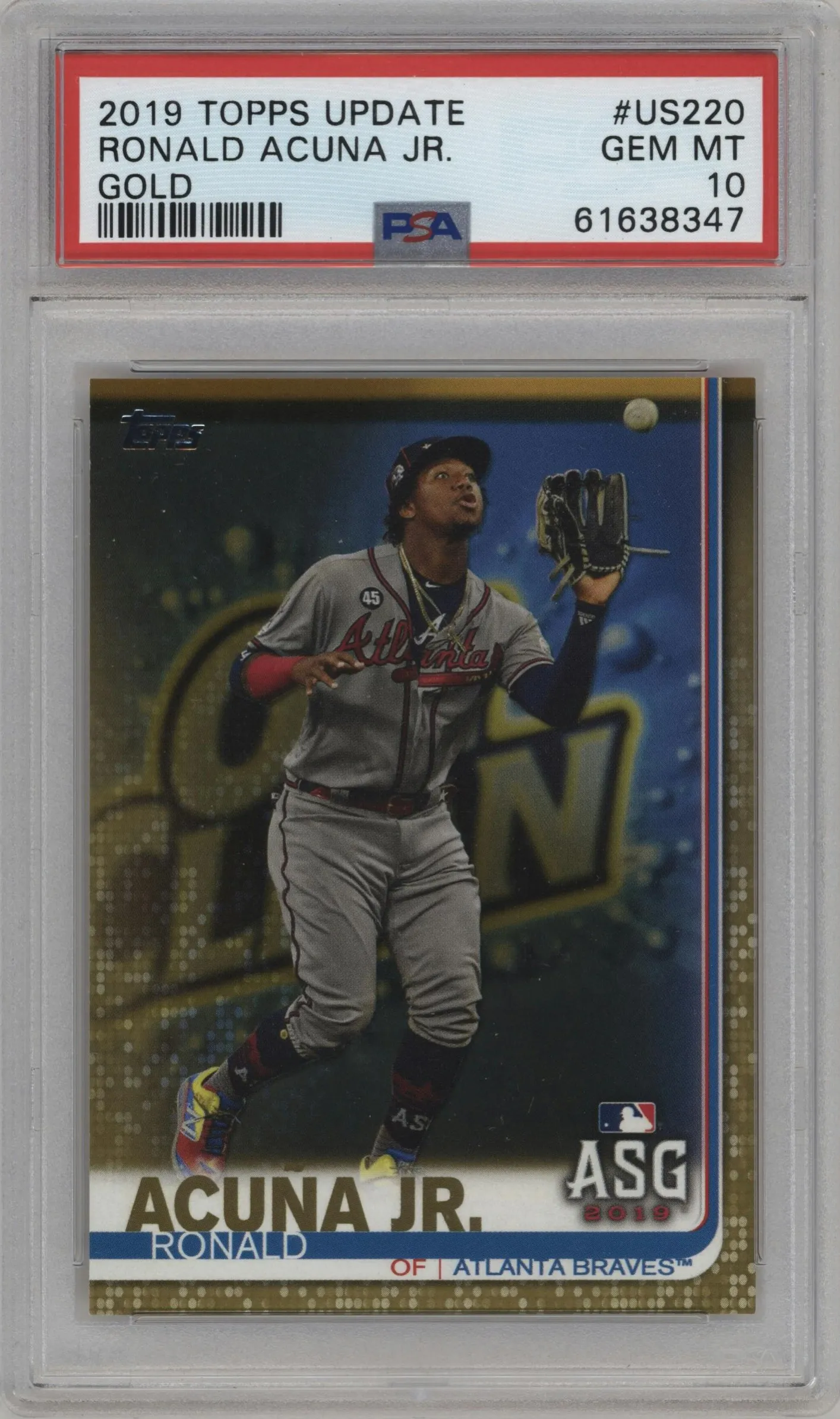 2019 Topps Update Ronald Acuna Jr. Gold #US220 PSA 10
