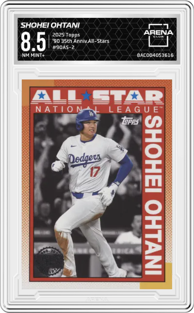 2025 Topps '90 35th Anniv.All-Stars Shohei Ohtani #90AS-2 ARENA CLUB 8.5