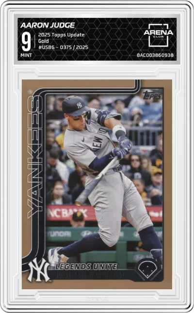 2025 Topps Update Aaron Judge Gold ARENA CLUB 9