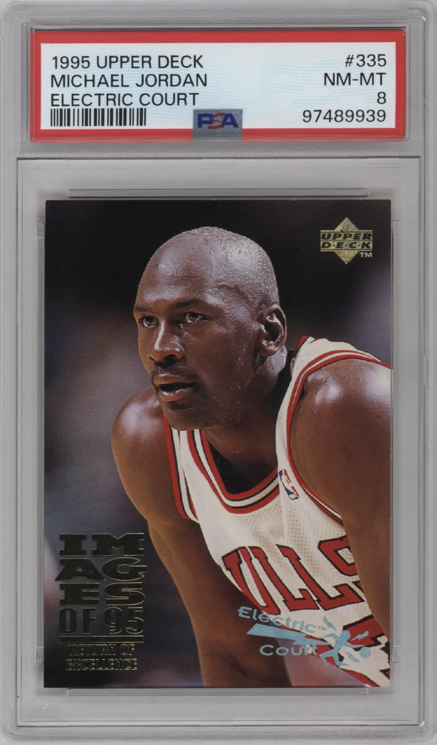 1995 Upper Deck Michael Jordan Electric Court PSA 8