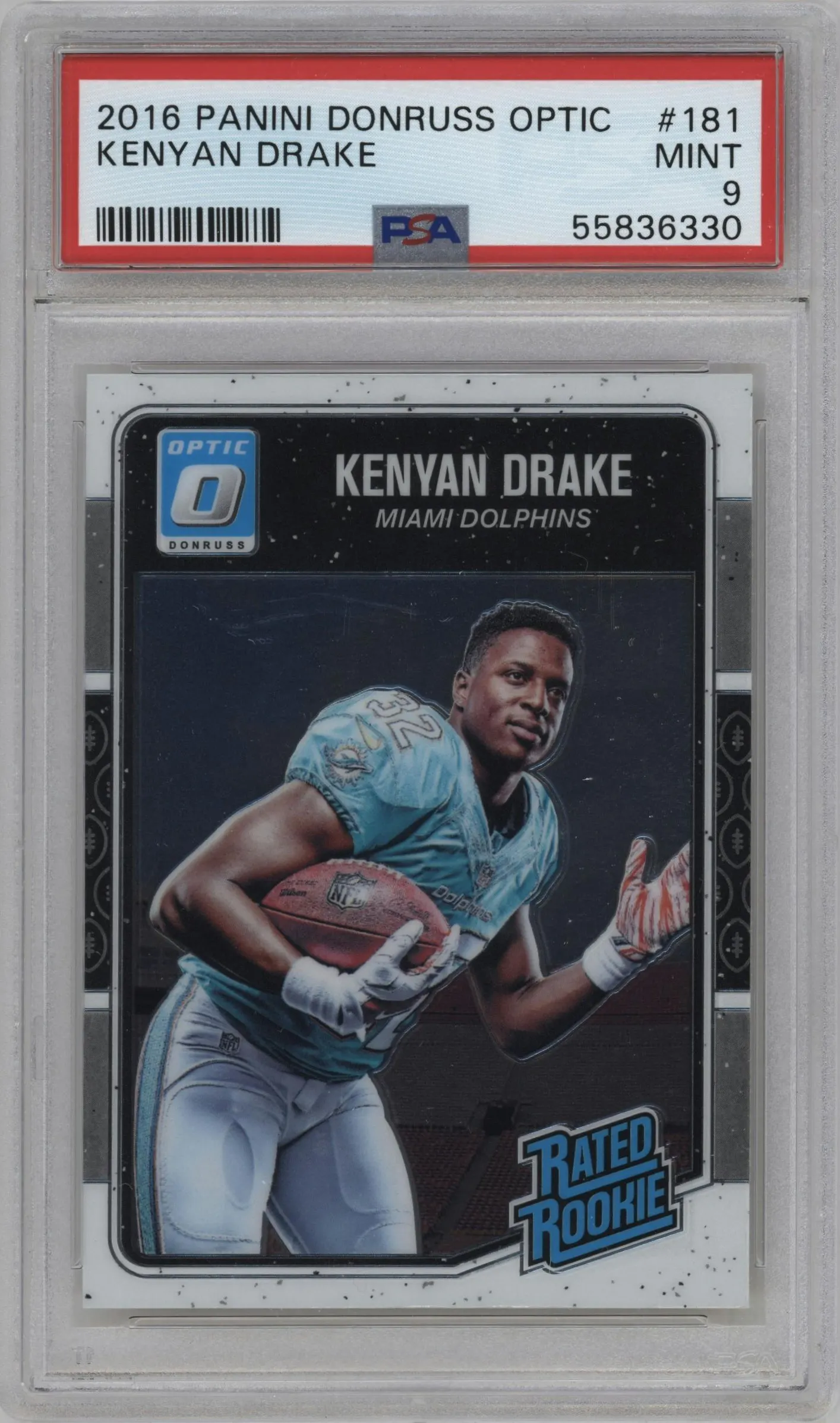 2016 Panini Donruss Optic Rated Rookie Kenyan Drake #181 PSA 9