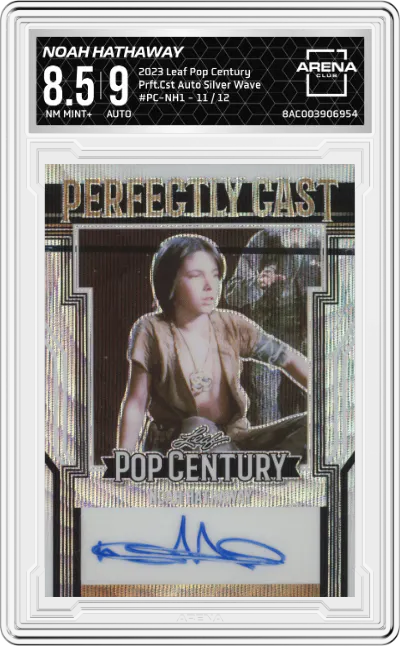 2023 Leaf Metal Pop Century Prft.Cst Auto Noah Hathaway Silver Wave #PC-NH1 ARENA CLUB 8.5
