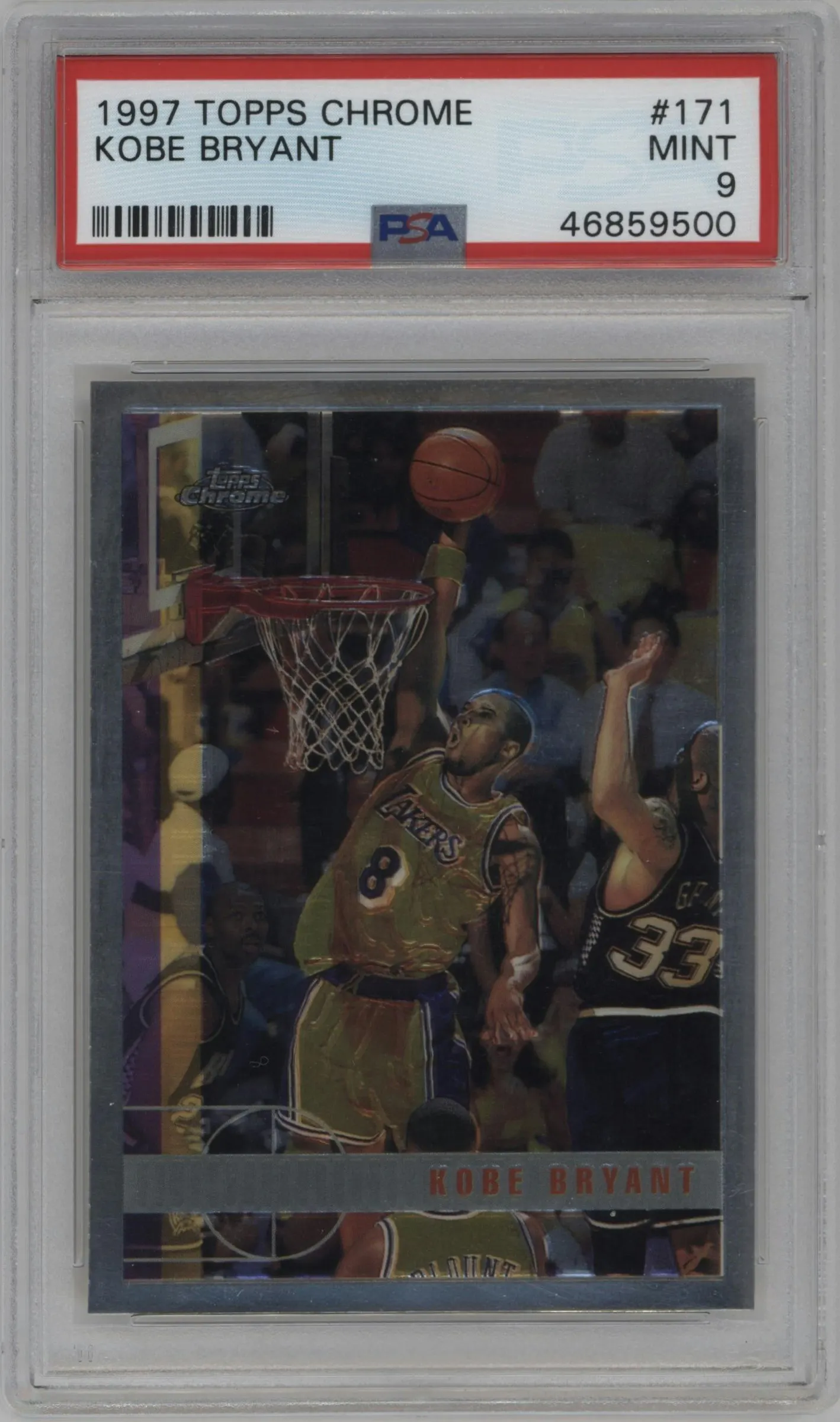 1997 Topps Chrome Kobe Bryant #171 PSA 9