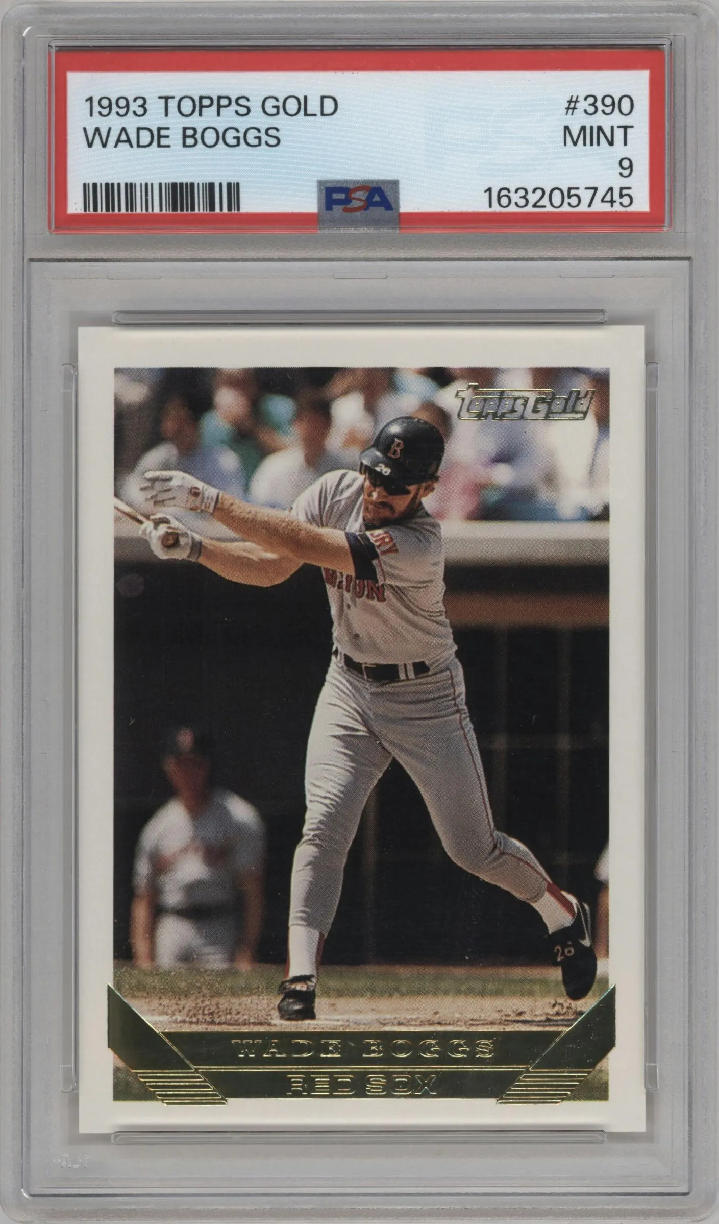 1993 Topps Wade Boggs Gold #390 PSA 9