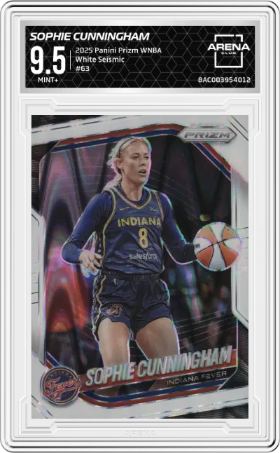 2025 Panini Prizm WNBA Sophie Cunningham White Seismic #63 ARENA CLUB 9.5