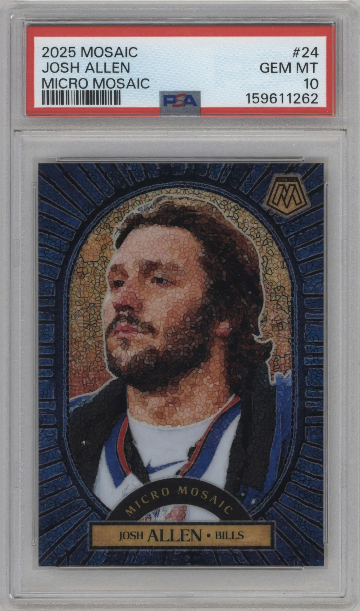 2025 Panini Mosaic Micro Mosaic Josh Allen #24 PSA 10