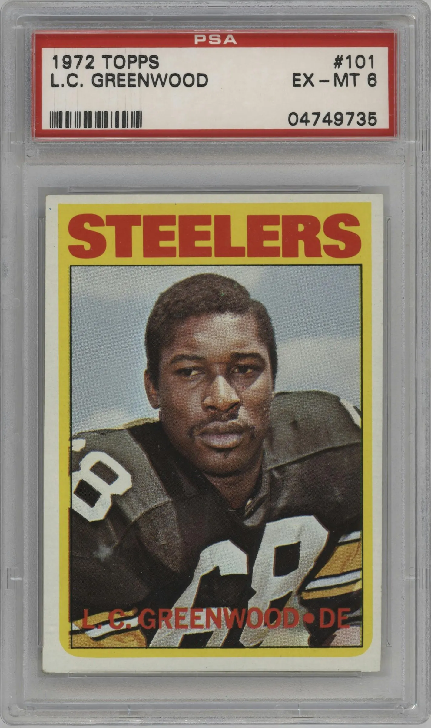 1972 Topps L.C. Greenwood #101 PSA 6