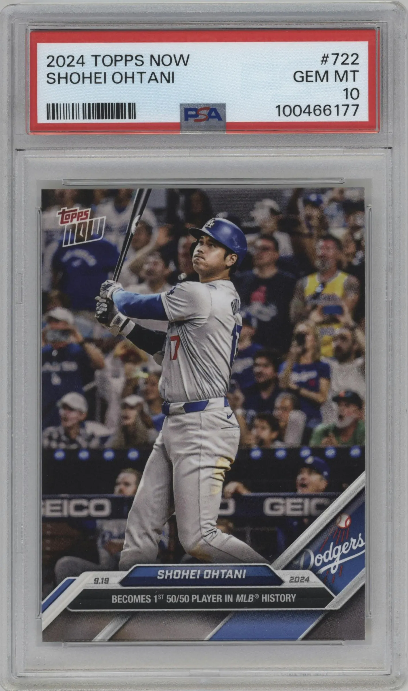 2024 Topps Now Shohei Ohtani PSA 10