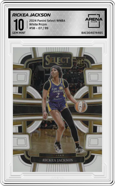 2024 Panini Select WNBA Rickea Jackson White Prizm #58 ARENA CLUB 10
