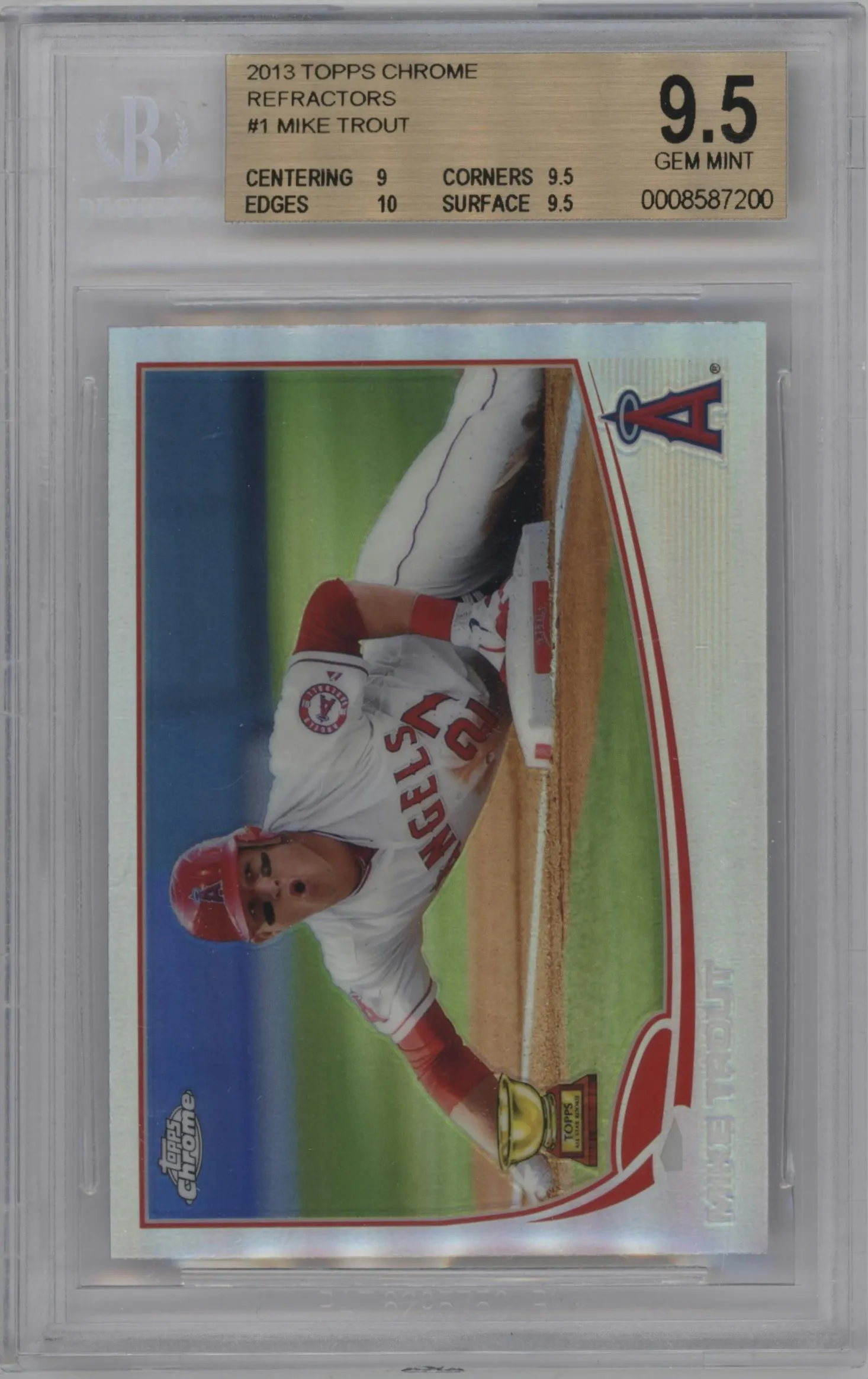 2013 Topps Chrome Mike Trout Refractor #1 BGS 9.5