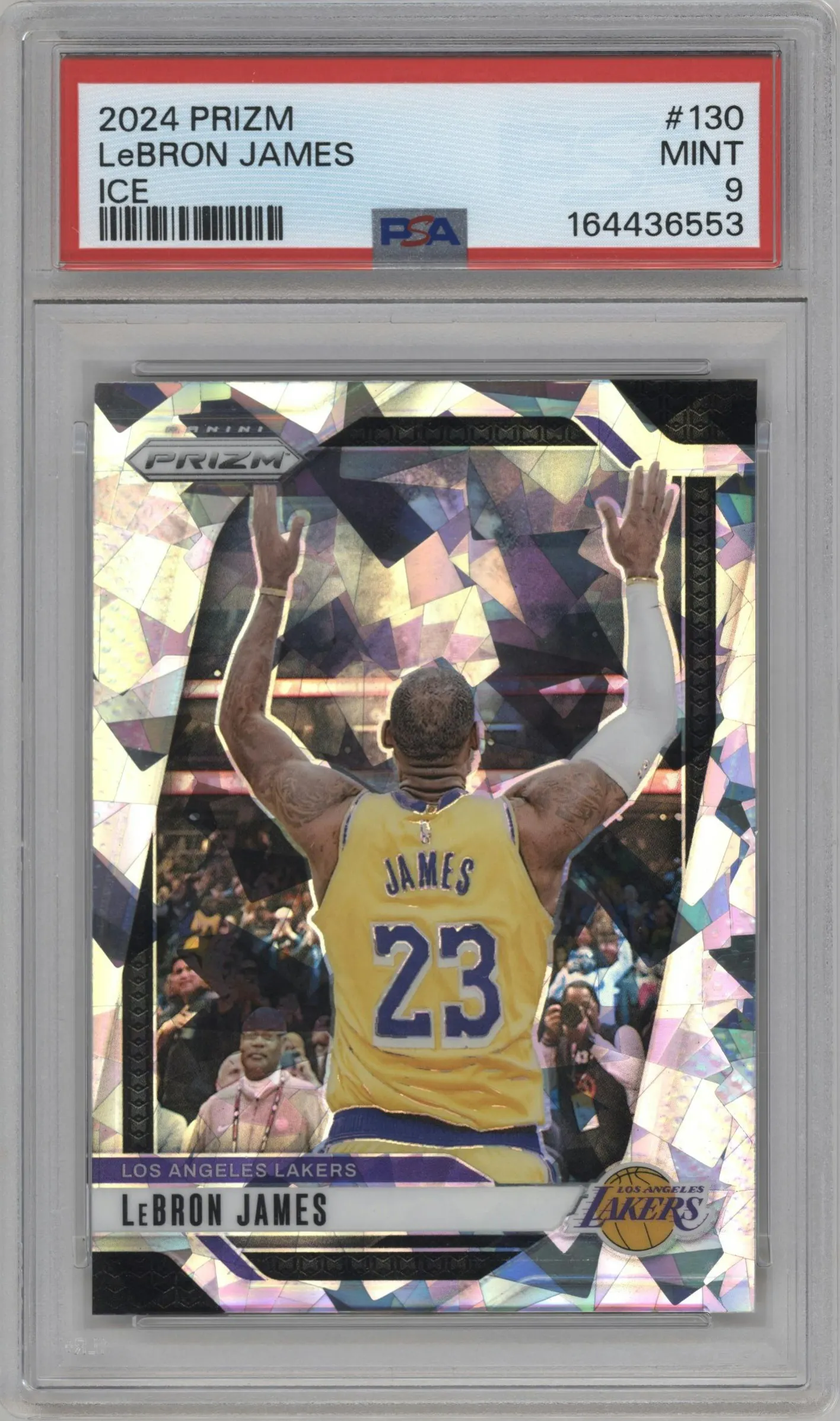 2024 Panini Prizm LeBron James Ice Prizm #130 PSA 9