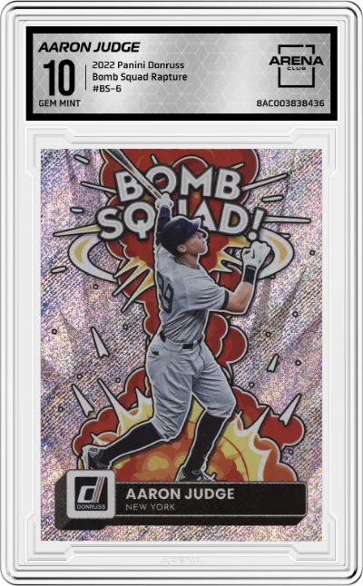 2022 Panini Donruss Bomb Squad Aaron Judge Rapture #BS-6 ARENA CLUB 10