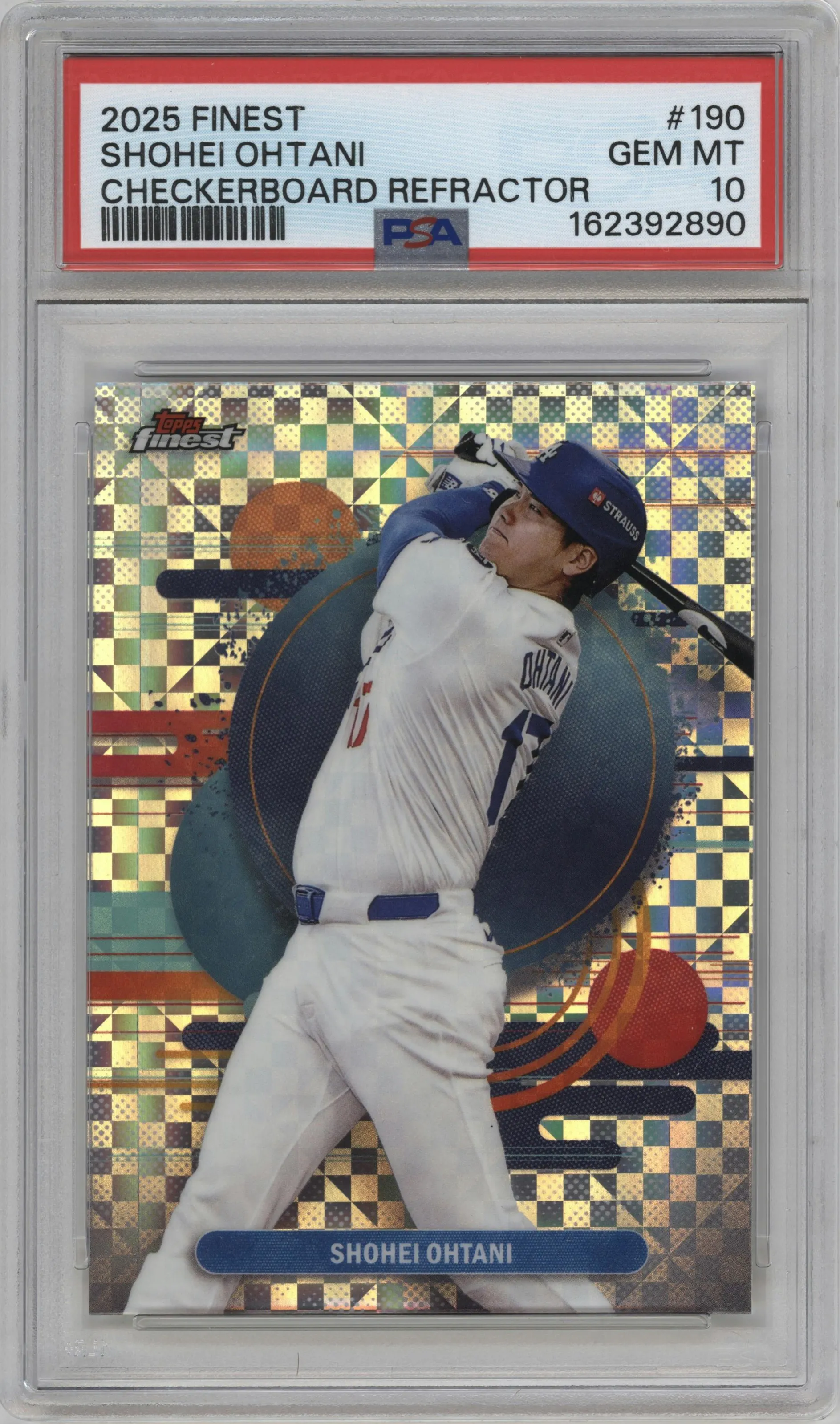 2025 Topps Finest Shohei Ohtani Checkerboard Ref. #190 PSA 10