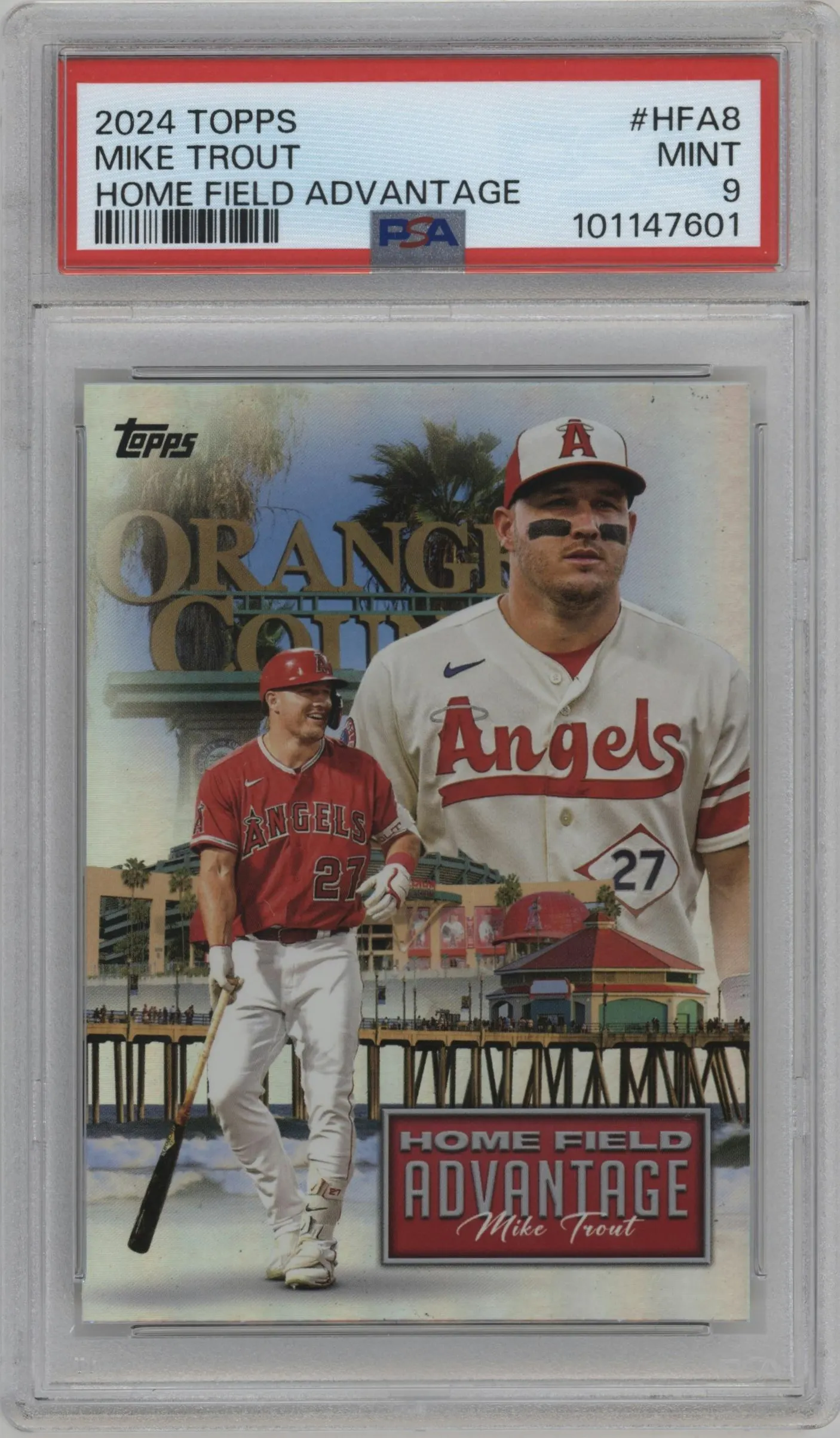 2024 Topps Home Field Advantage Mike Trout #HFA-8 PSA 9