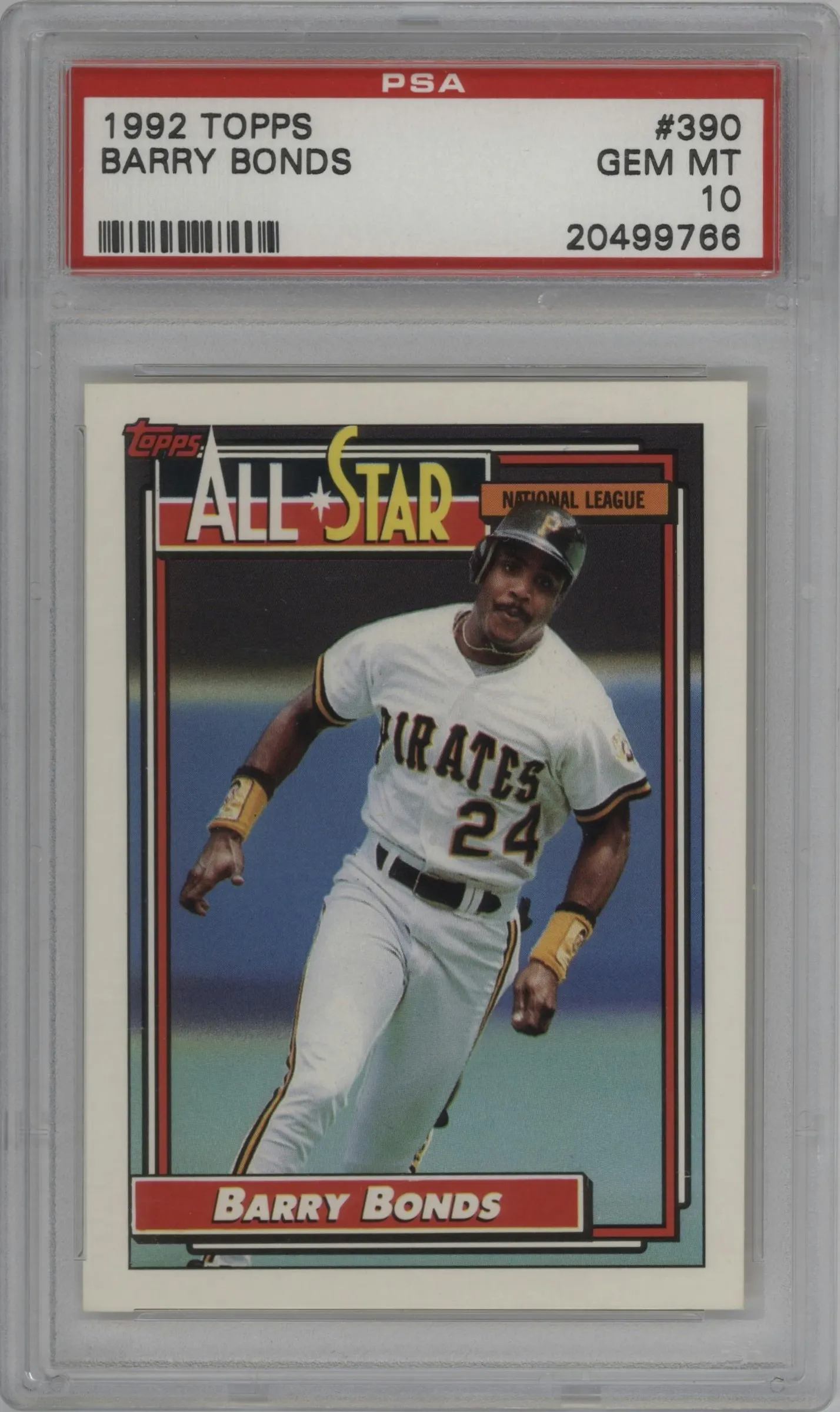 1992 Topps Barry Bonds #390 PSA 10